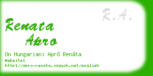 renata apro business card
