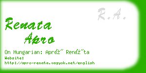 renata apro business card